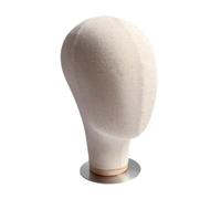diwedaso Supporto per cappelli modello testa manichino per la realizzazione di parrucche, versatile portacappelli, facile da usare per esporre gioielli, Fondo spazzolato, Altezza: 27 cm