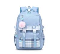 diwedaso Zaino scolastico, multitasche da viaggio per quotidiano, zaino da cosplay per demoni universitari. Grande e impermeabile. Adatto per il campeggio, Blu