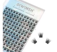 DIWINSH Ciglia Finte Ciuffetti 144 Pezzi Naturale Estensioni Ciglia Individuali 12 mm Lash Extension D Curl Lash Clusters Morbide Grappolo Extension Ciglia Kit (DIY-12mm)