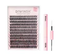 DIWINSH Ciglia Finte Ciuffetti 240 Pezzi DIY Extension Per Ciglia Set Con Colla Ciglia Finte 40D 9-16 mm Di Lunghezza Naturali e Morbide Cluster Lashes Per Uso Personale e Domestico (40D 9-16mm Kit)