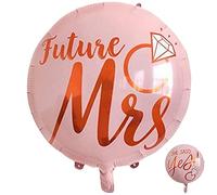 DIWULI, 2 Wedding Balloons with English Text "Future Mrs" and "Just Married" for Marriage, Decoration, Gift for Couples, Love