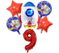 DIWULI Compleanno Spazio 9 Anni Set Palloncini