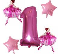 DIWULI Palloncini Compleanno Ballerina 1 Anno Decorazioni
