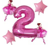 DIWULI Palloncini Compleanno Ballerina 2 Anni Decorazioni