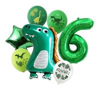 DIWULI Palloncini Compleanno Dinosauro 6 Anni - Numero Verde