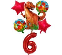 DIWULI Palloncini Compleanno Dinosauro 6 Anni - Set Numeri