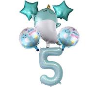 DIWULI Palloncino Balena Set Numero 5 - Festa di Compleanno