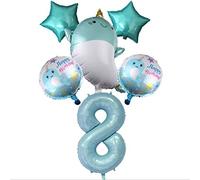 DIWULI Palloncino Balena Set Numero 8 - Festa di Compleanno