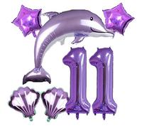 DIWULI Palloncino Delfino Numero 11 - Decorazione Compleanno