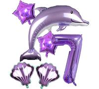 DIWULI Palloncino Delfino Numero 7 - Decorazione Compleanno