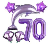 DIWULI Palloncino Delfino Numero 70 - Decorazione Compleanno