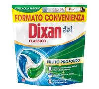Dixan DISCS 4in1 Classico Detersivo Lavatrice, 60 Lavaggi, Capsule Lavatrice per una Pulizia Profonda del Bucato e Freschezza Igienica per Lavatrice, Rimuove le Macchie da 20°C