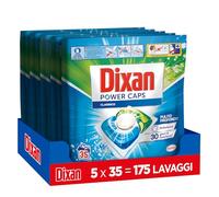 Dixan Power Caps Classico, Detersivo Lavatrice in Capsule, 5 Confezioni da 35 PZ