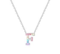 Dixbix Collana da donna con lettera iniziale, con numero di baseball con pietra portafortuna, gioielli regalo per donne, Strass, Strass