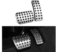 Dixhills 2 pezzi coperture antiscivolo per gas e pedali freno di ricambio per pedali A B GLA GLE Classe CLA W176 W246 X156 W166 C117 in acciaio inox per Mercedes, accessori senza foratura