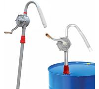 Dixhills Pompa di trasferimento diesel a mano, Pompa a mano rotante a tamburo in alluminio, Pompe a tamburo olio a manovella per diesel, Kerosene, Pompa a tamburo manuale per fluido idraulico