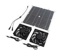Dixhills Ventilatore solare, pannello solare, kit di ventola solare da 12 W, ventilatore di scarico solare portatile, per esterni, camper, serre, case di animali, galline