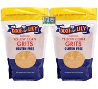 Dixie Lily Yellow Corn Grits - Quick-Cooking, Gluten-Free, Non-GMO, Low Fat & Sodium, Essential Vitamins & Minerals, Classic Southern Flavor - 2 Pack