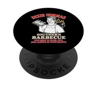 Dixie Normas Barbecue - La carne è enorme e calda - Divertente gioco di parole per adulti PopSockets PopGrip Adesivo