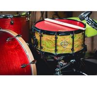 Dixon Artisan PDSAN654GRMN-BC - Snare verde PMT Natural Lacquer - Caldaia ibrida in acero/mogano, Deluxe Tube Lugs, Power Hoops, Remo Felle, High-End Studio & Live Snaredrum