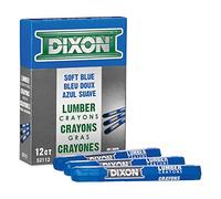 Dixon Pastelli industriali per marcatura del legname, 11,5 x 1/2" Hex, Soft Blue, confezione da 12 (52112)