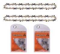 DIY-24H | 2 catene per seghe semi-scalpello, lunghezza di taglio 25 cm, 1,3 mm 3/8" 40 TG compatibile con Black & Decker, Bosch