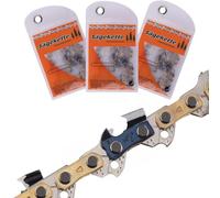 DIY-24H | 3 catene per sega 3/8 1,1 mm 50 TG, lunghezza di taglio 35 cm, scalpello completo, compatibile con Stihl 017 018 MS181 190T