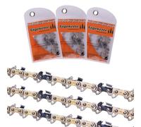 DIY-24H | 3 catene per sega a mezzo scalpello, lunghezza di taglio 25 cm, 1,1 mm 3/8", 40 TG, compatibili con motosega Parkside PKSA