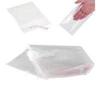 DIY-24H | 87 dimensioni a scelta libera | Sacchetti piatti trasparenti OPP autoadesivi, con pellicola staccabile, in cellophane trasparente (100 pezzi, 6 x 9 cm)