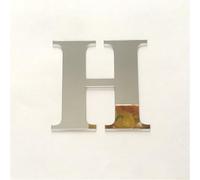 DIY 26 lettere dell'alfabeto inglese specchio acrilico adesivi da parete argento per camera da letto ufficio festa decorazione murale 3D lettere decalcomanie (H)