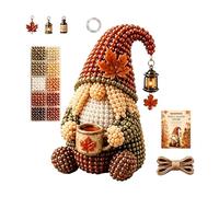 DIY 3D Beaded Gnome Kit - Handmade Beadwork Craft Set | Beginner Friendly Beading Art Kit | Creative Decoration Project For Adults, Hobbyists, Family Activities, Home Desk, Bookshelf & Mantel Decor