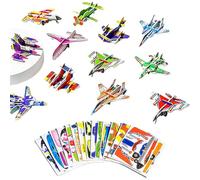 DIY 3D Creative Insect Paper Jigsaw Puzzle, Educational 3D Animal Puzzles for Kids, Bug Dinosaur Model Kit, Glue Free Assembly Craft, Classroom Rewards Party Gifts (Airplanes)