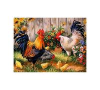 Diy 5D Diamond Painting By Number Kit, Diamond Embroidery Complete Kit Full Drill Rooster