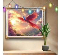 DIY 5D Fenice Diamond Art Painting Kit Completo,Set di Pittura con Diamantini Crystal Art per Adulti,Paesaggio Quadro di Strass Ricamo a Punto Croce per Bambini Regalo 107x80cm Decor Casa 58F-1587