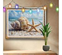 DIY 5D Stella marina Diamond Art Painting Kit Completo,Set di Pittura con Diamantini Crystal Art per Adulti,Paesaggio Quadro di Strass a Punto Croce per Bambini Regalo 133x100cm Decor Casa 58F-1949