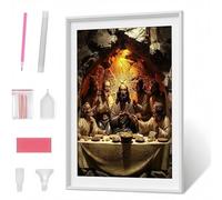 DIY 5D Tavolo Da Pranzo Diamond Painting Kit Completo per AdultiUomo Pittura Diamante, Strass Ricamo a Punto Croce Diamond Art Bambini, Nuovo Casa Decorazione, Regali per Donne 50 x 70 cm PJY1 E-0