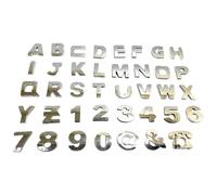 Di'y - Adesivo cromato per auto, con lettere e numeri, autoadesivo, resistente ai raggi UV, resistente alle intemperie, decalcomania e adesivi per auto, decorazione per auto per SUV e camion