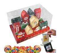 Diy Advent Boxes - 2025 Countdown Calendar for Holiday Treats | Paper Material with Festive Wrapping, Empty Gift Boxes to Fill, Creative Packaging for Chocolate, Snacks, Handicrafts