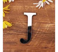 DIY Alfabeto Lettere,3D Acrilico Specchio Adesivi Da Parete 26 Lettere Cuore & Forma Arbitrale Collocazione Room Nursery Hanging Decor per Home Office Wedding Party (J)
