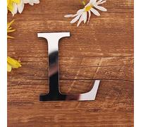 DIY Alfabeto Lettere,3D Acrilico Specchio Adesivi Da Parete 26 Lettere Cuore & Forma Arbitrale Collocazione Room Nursery Hanging Decor per Home Office Wedding Party (L)