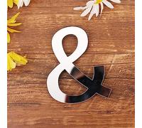 DIY Alfabeto Lettere,3D Acrilico Specchio Adesivi Da Parete 26 Lettere Cuore & Forma Arbitrale Collocazione Room Nursery Hanging Decor per Home Office Wedding Party (&)