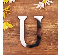 DIY Alfabeto Lettere,3D Acrilico Specchio Adesivi Da Parete 26 Lettere Cuore & Forma Arbitrale Collocazione Room Nursery Hanging Decor per Home Office Wedding Party (U)