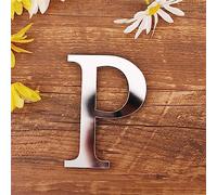 DIY Alfabeto Lettere,3D Acrilico Specchio Adesivi Da Parete 26 Lettere Cuore & Forma Arbitrale Collocazione Room Nursery Hanging Decor per Home Office Wedding Party (P)