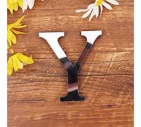 DIY Alfabeto Lettere,3D Acrilico Specchio Adesivi Da Parete 26 Lettere Cuore & Forma Arbitrale Collocazione Room Nursery Hanging Decor per Home Office Wedding Party (Y)
