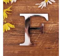 DIY Alfabeto Lettere,3D Acrilico Specchio Adesivi Da Parete 26 Lettere Cuore & Forma Arbitrale Collocazione Room Nursery Hanging Decor per Home Office Wedding Party (F)