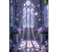 DIY Bead Cross Stitch Kits Scenario Retrò Della Finestra Kit Per Ricamo 11Ct,Kit Per Punto Croce Con Perline E Timbratura Con Perlines Da 2 Mm Per Adulti E Principianti 40x50cm