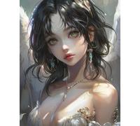 Diy Bead Embroidery Kits Donna Angelo Anime Kit Per Ricamo A Punto Croce Con Perline,Pittura 3D Con Perlines,Artigianato 50x70 cm