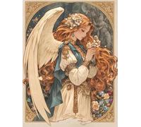 Diy Bead Embroidery Kits Donna Angelo Fantastica Kit Da Ricamo Con Perline Artigianali Set Di Perlines Fai Da Te Per Decorazioni Per La Casa Per Principianti 50x70 cm