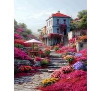 Diy Bead Embroidery Kits Fiori E Scenografie Di Ville Kit Artigianali Con Ricamo Ad Ago Kits Punto Croce Con Perlines Fai Da Te Pittura Con Perline 3D 50x70cm