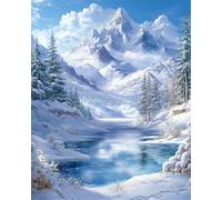 Diy Bead Embroidery Kits Foresta Innevata Fantasy Kit Artigianali Con Ricamo Ad Ago Kits Punto Croce Con Perlines Fai Da Te Pittura Con Perline 3D 50x70cm